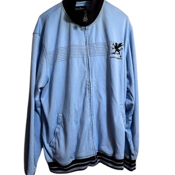 Stacy Adam’s Light Blue Zip Up Track Jacket Sz XL Men - Picture 6 of 6